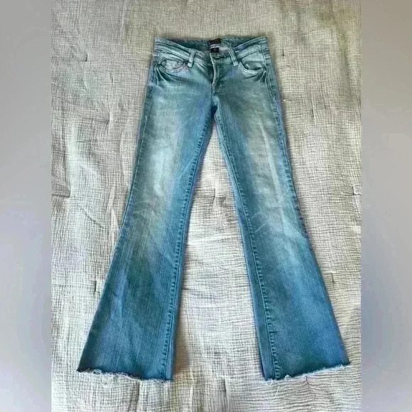 SALE | All American Girl Wax Jeans | Size 3 | Blue | Fit and Flare Pants - Picture 3 of 16